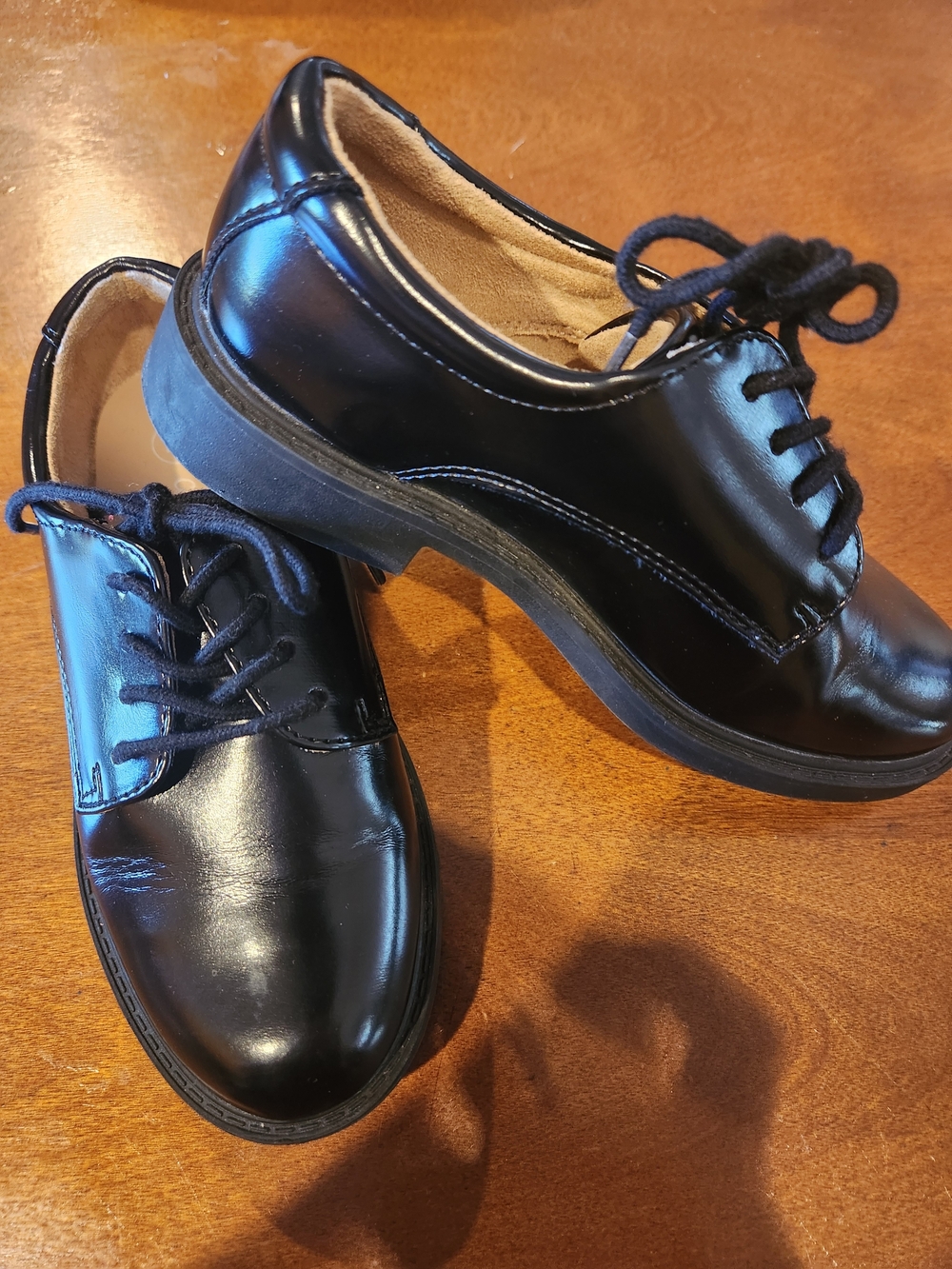 Cat & Jack Black Boy's Lace-Up Oxford Dress Shoes